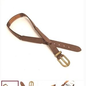 Fossil leather/suede funky boho belt 36” long EUC